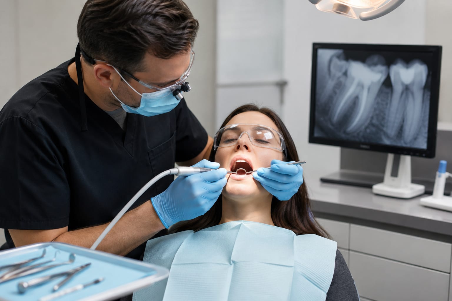 Root canal procedure at Hill Top Dental Group